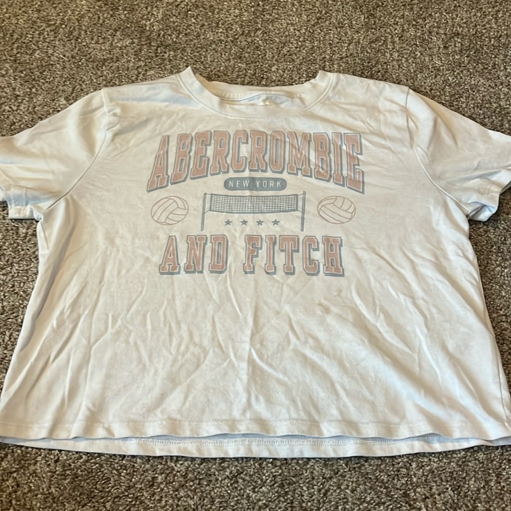 abercrombie kids vball crop top shirt